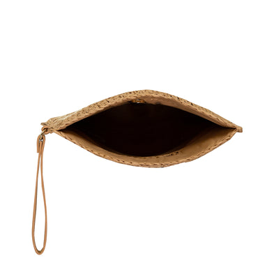 Carried Away Stripe Clutch Natural - Pouch