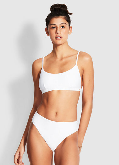 Essentials High Waisted Pant White - Bikini Bottom