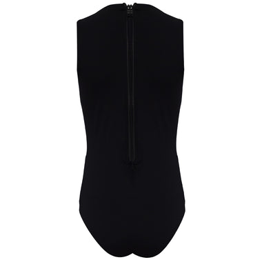 Multi Strap High Neck Maillot Black - One Piece