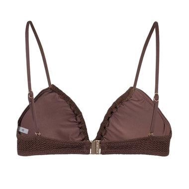 Sea Dive Drawstring Neck Bralette Top Tiramisu - Bikini Top