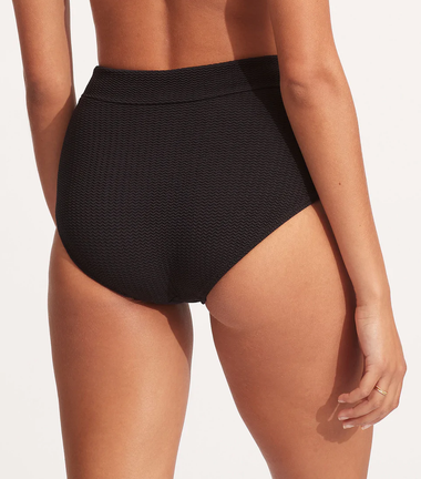 Sea Dive High Rise Pant Black - Bikini Bottom