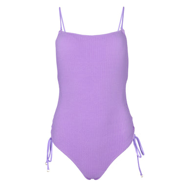 Sea Dive Scoop Neck Drawstring Side One Piece Wild Rose - One Piece