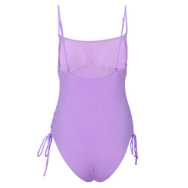 Sea Dive Scoop Neck Drawstring Side One Piece Wild Rose - One Piece