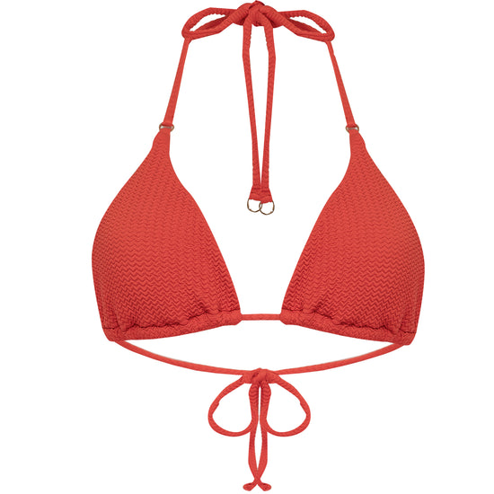 Sea Dive Slide Tri Halter Bikini Top Feista Coral