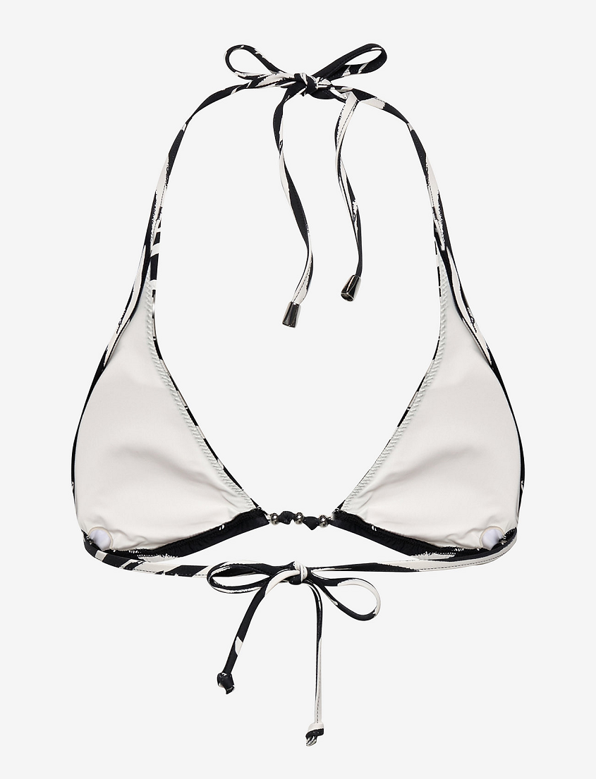 Load image into Gallery viewer, Skin Deep Longline Slide Tri Top Black - Bikini Top
