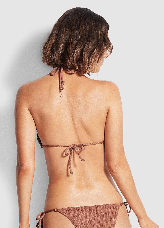Load image into Gallery viewer, Slide Tri Bikini Top Bronze
