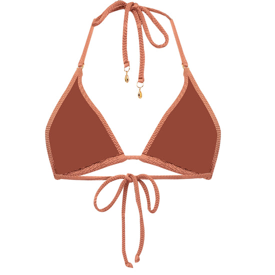 Load image into Gallery viewer, Slide Tri Bikini Top Bronze
