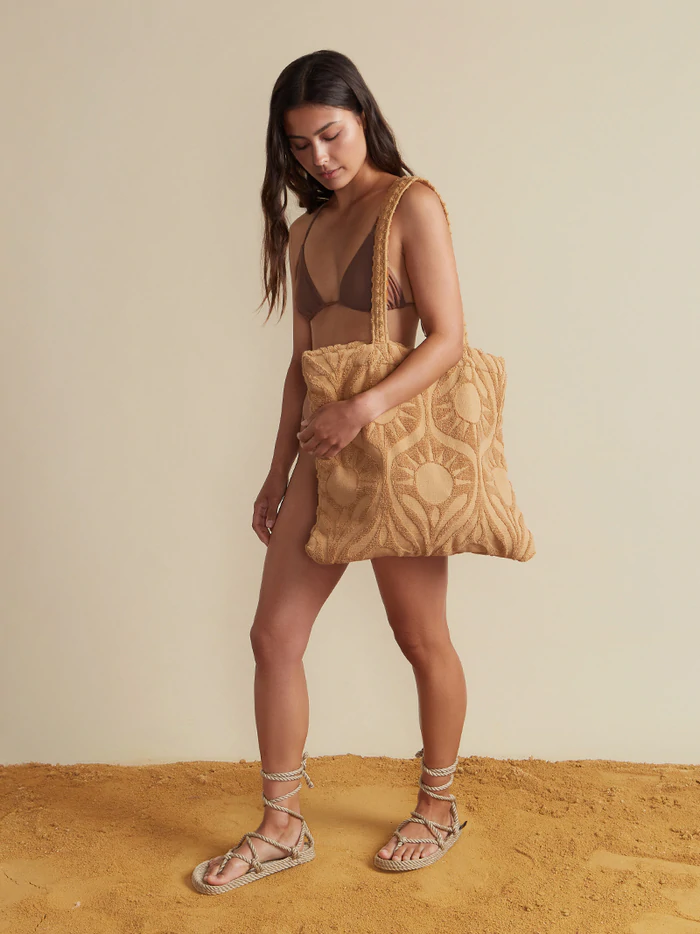 Sundown Towelling Tote Cinnamon