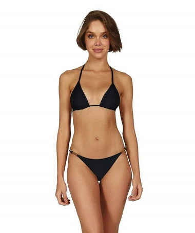 Solid Ella Tri Top Black - Bikini Top
