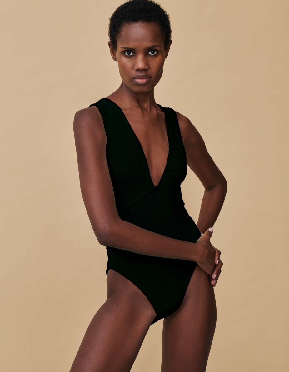 Womens Black Swimming Costume