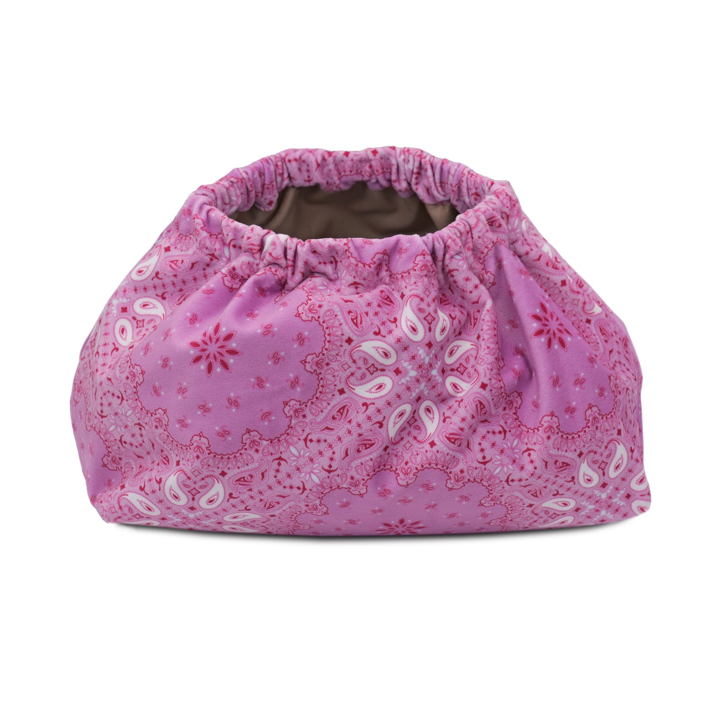 Velvet Clutch Bag Bandana Pink