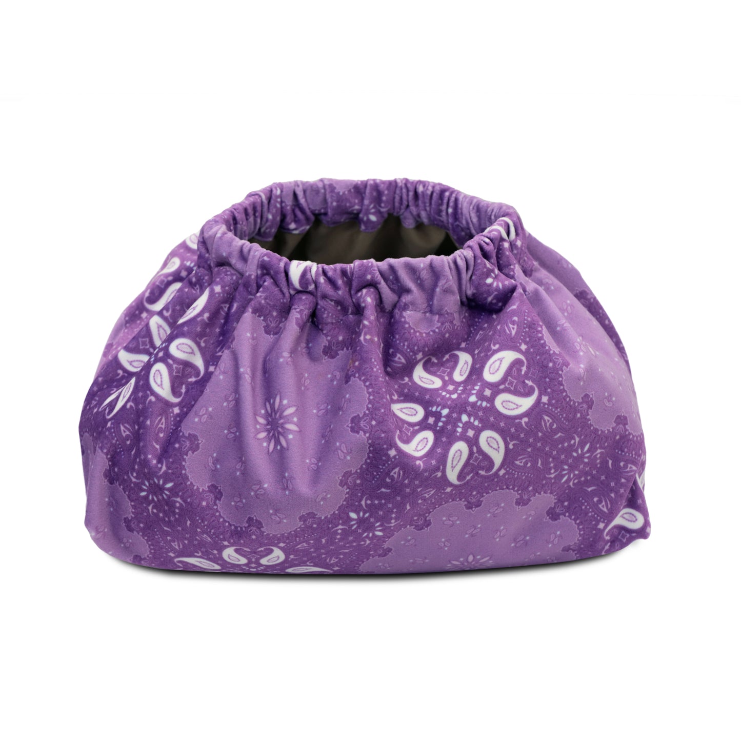 Velvet Clutch Bag Bandana Purple