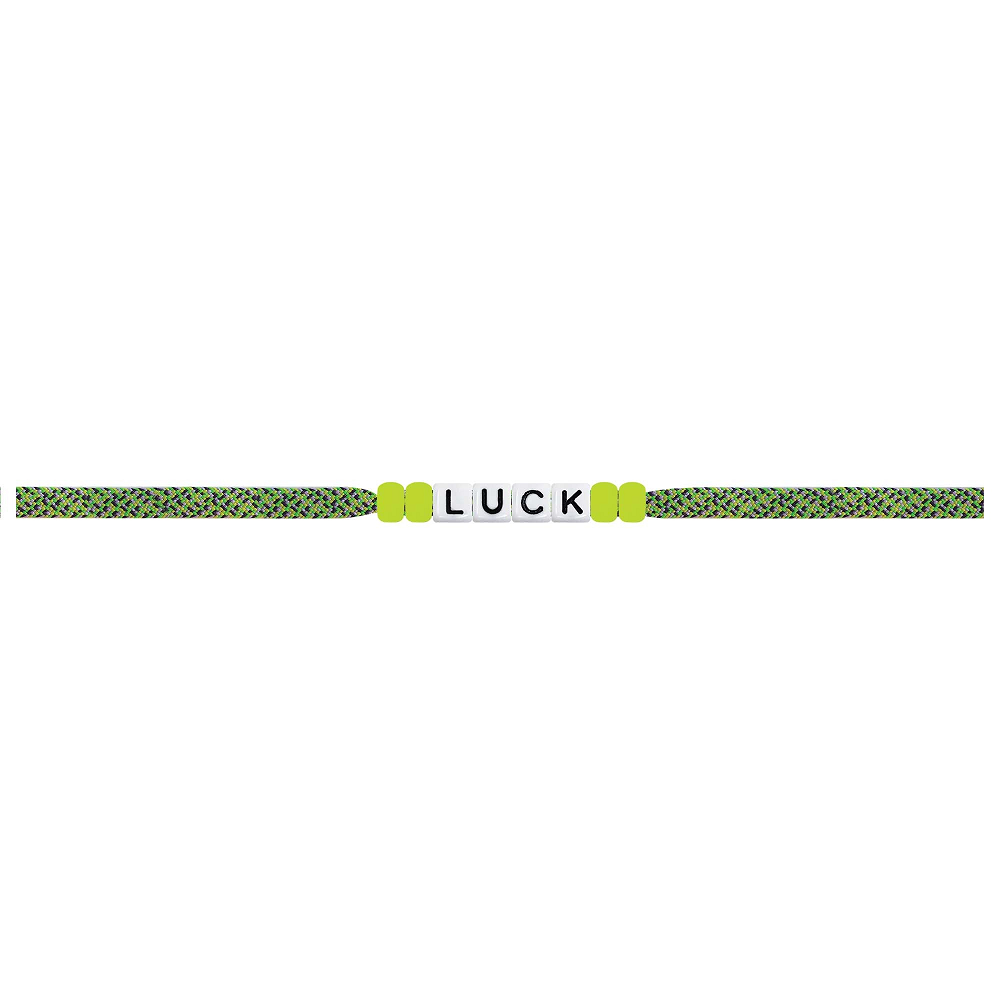 Load image into Gallery viewer, Square Letter And Pony Bead Bracelet - Luck
