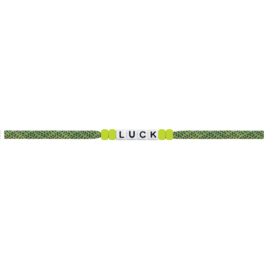 Square Letter And Pony Bead Bracelet - Luck