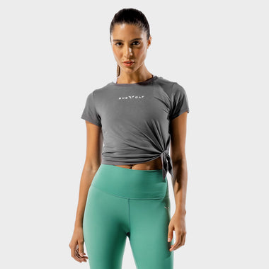 She Wolf Crop Top Charcoal - Top