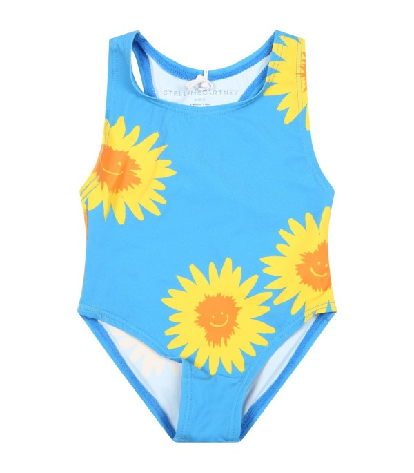 Load image into Gallery viewer, Baby Girls Swimsuit in Blue/Yellow
