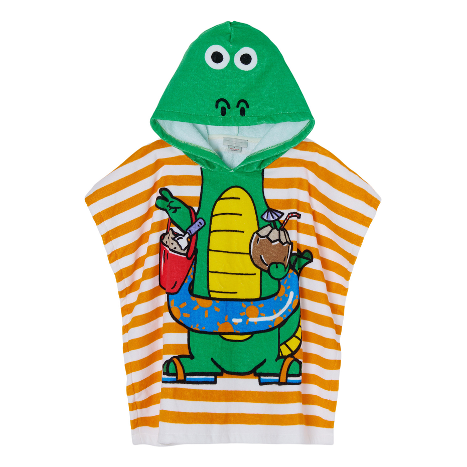 Load image into Gallery viewer, Kids Towel Poncho in Crocodile Print
