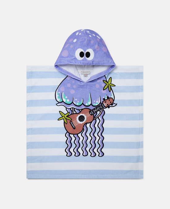 Kids Poncho Towel with Jellyfish Details