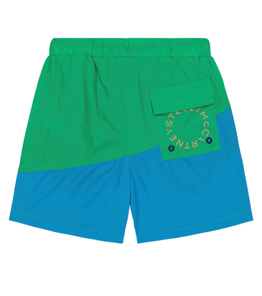 Kids Boy Sport Swimwear Blue/Green - Boys Swim Shorts