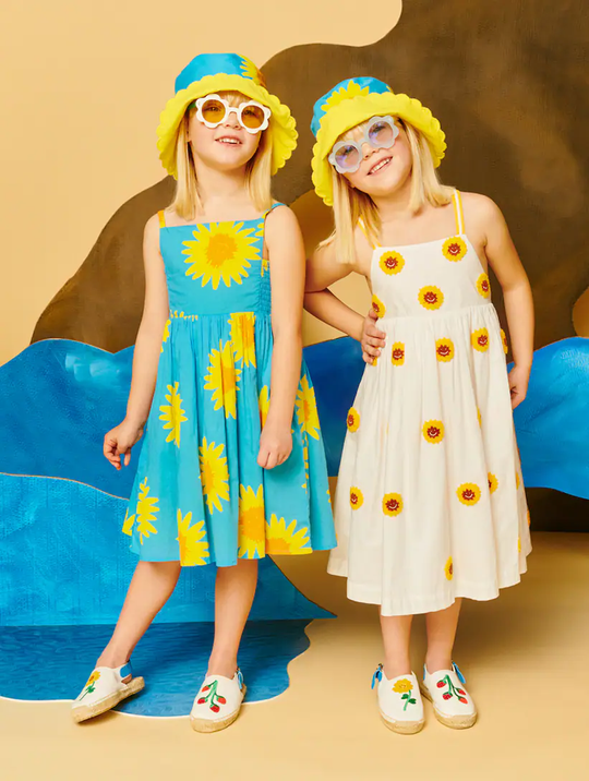 Girls Bucket Hat in Sunflower Print