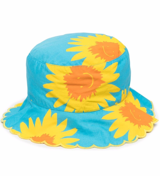 Girls Summer Hat Blue/Yellow