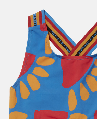 Girls Blue Bikini Set with Print