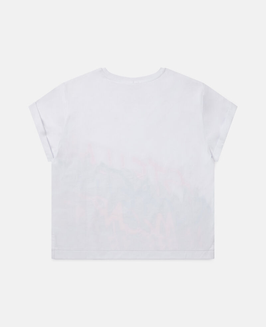 Kids White Crew Neck T Shirt