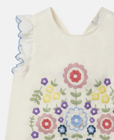 Kids Round Neck Top in White