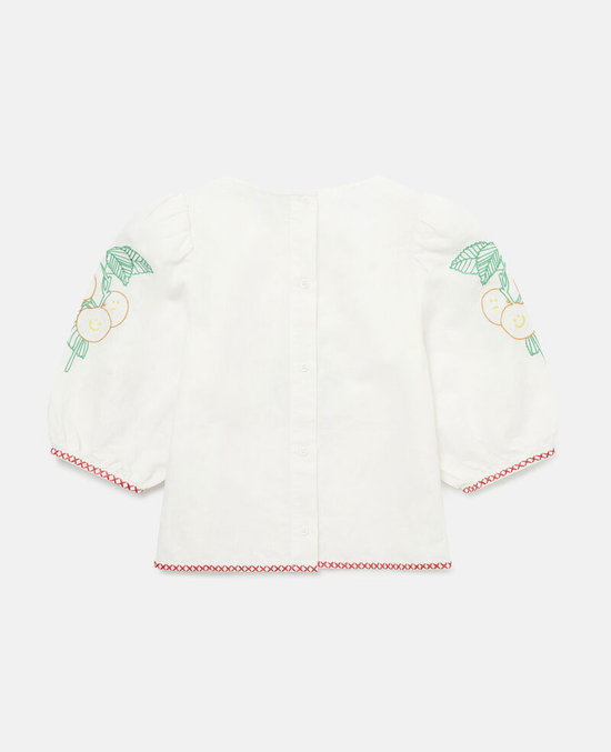 Load image into Gallery viewer, Floral Embroidered Top with Buttoned Back
