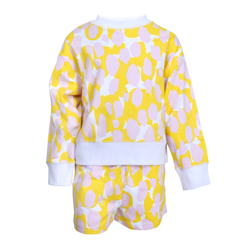 Girls Sweatshirt Set in Camouflage Print