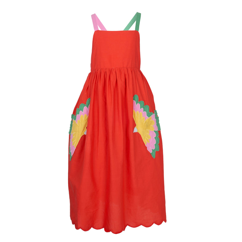 Girls Embellished Dress in Red