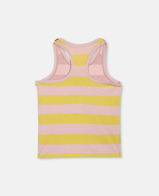 Girls Racerback Tank Top in Flamingo Print 