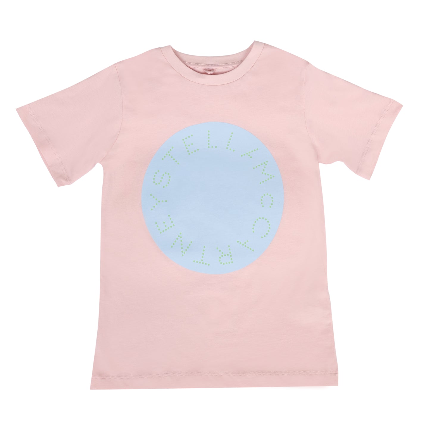 Girls Crewneck T Shirt in Pale Pink