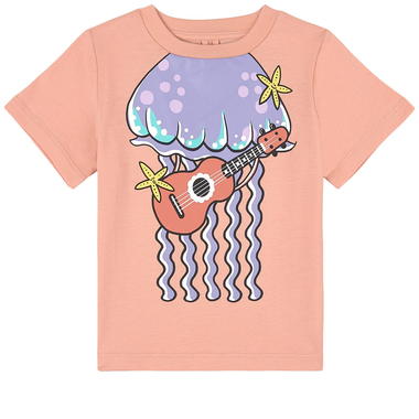 Girls Pink T Shirt in Jellyfish Print
