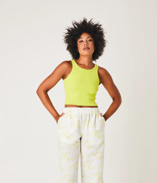 Cropped Racer Tank Splice - Top