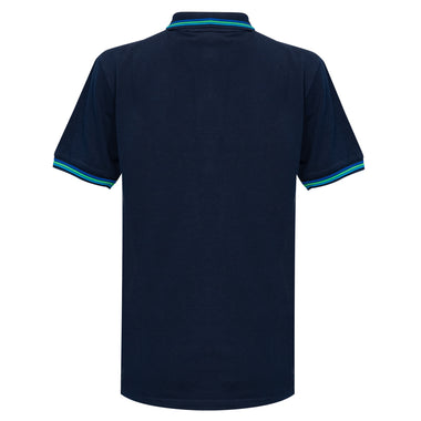 navy pique cotton polo 