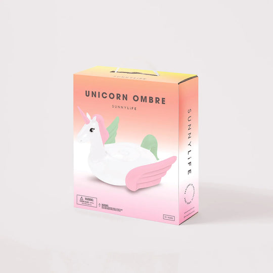 Luxe Ride-On Unicorn Coral Ombre - Pool Inflatable