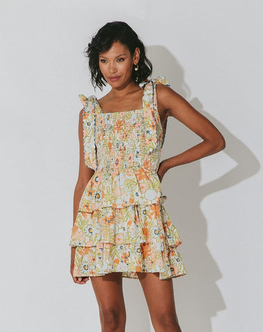 Tamara Mini Dress Retro Floral - Dress