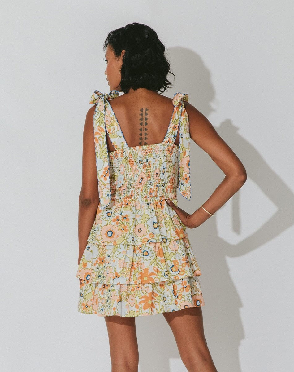 Load image into Gallery viewer, Tamara Mini Dress Retro Floral - Dress
