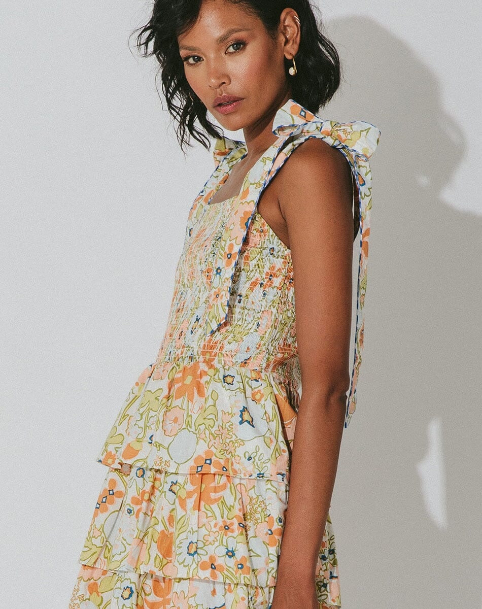 Load image into Gallery viewer, Tamara Mini Dress Retro Floral - Dress
