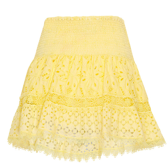 Mini skirt in yellow