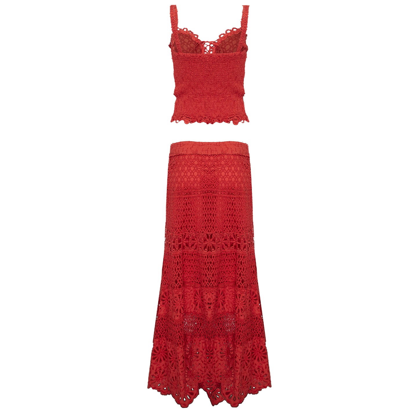 Load image into Gallery viewer, Peru Top Coral &amp;amp; Maxi Skirt - Set
