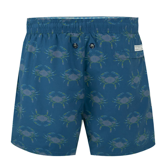 Load image into Gallery viewer, Balmoral Crabs Navy Men&amp;#39;s Swim Shorts

