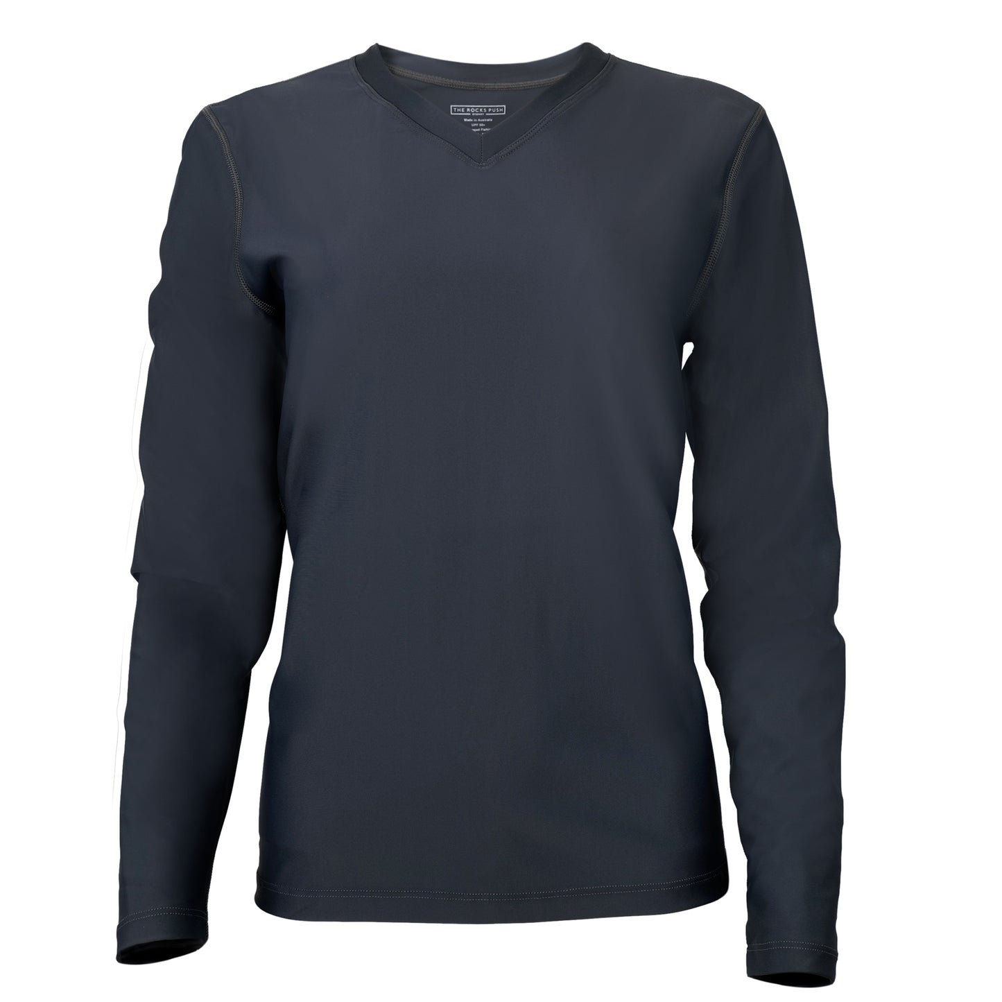 Mens Long Sleeve Rash Vest in Gunmetal Grey