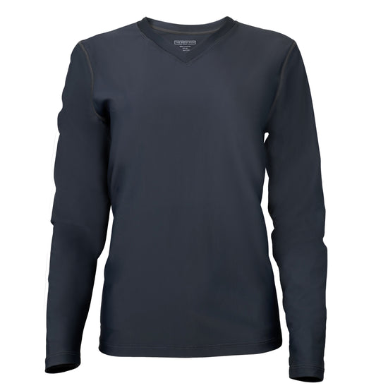 Mens Long Sleeve Rash Vest in Gunmetal Grey