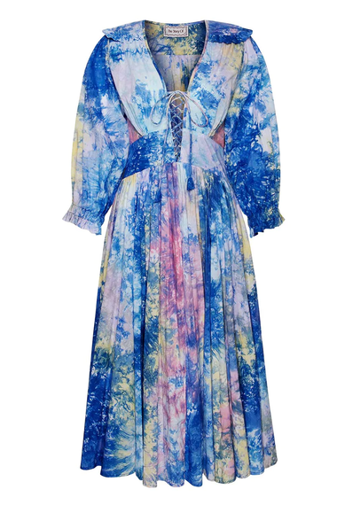 Jypsierre Midi Dress Kaleidoscope Tie Dye Blueberry - Dress