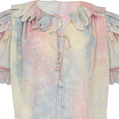 Nico Scallop Top Lemon Candy Tie Dye - Top