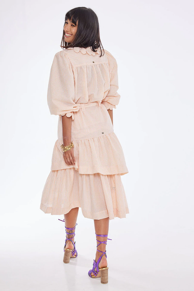 Romana Scallop Shirt Peach - Top