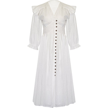 Zanthe Midi Dress Dot Milky White - Dress