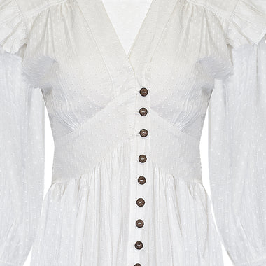 Zanthe Midi Dress Dot Milky White - Dress